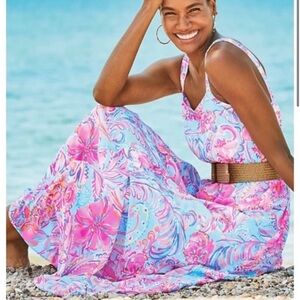 Lilly Pulitzer Lizette Maxi Dress Isla De Coco M
